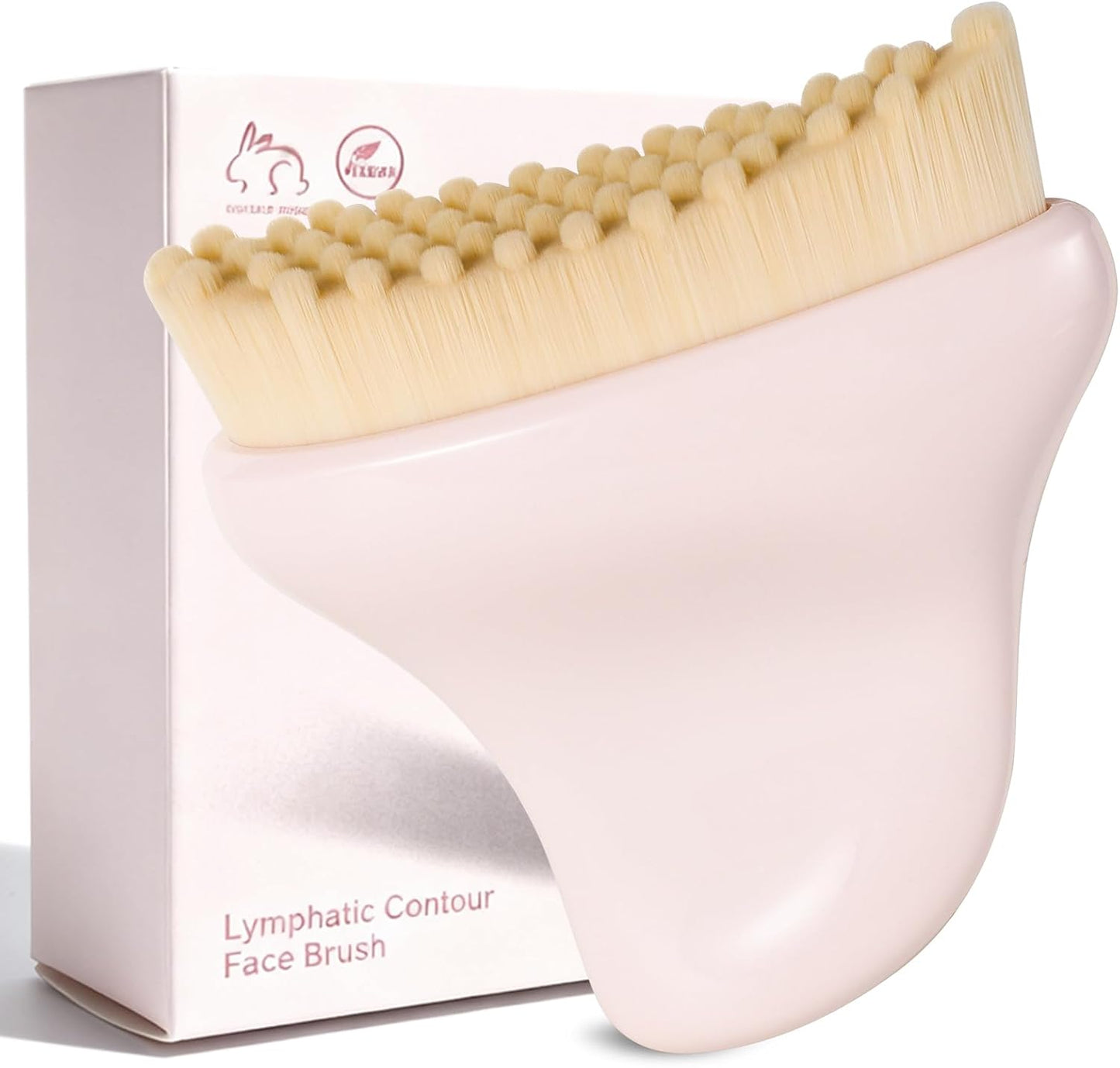 Lymphatic Contour Face Brush - Gua Sha Tool for Sculpting, De-Puffing & Radiant Skin | Facial Massage Tool