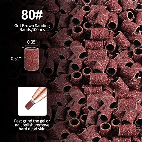 OVX Nail Drill Bits Sanding Set 3 Grits Coarse Medium Fine for Acrylic & Gel Nails