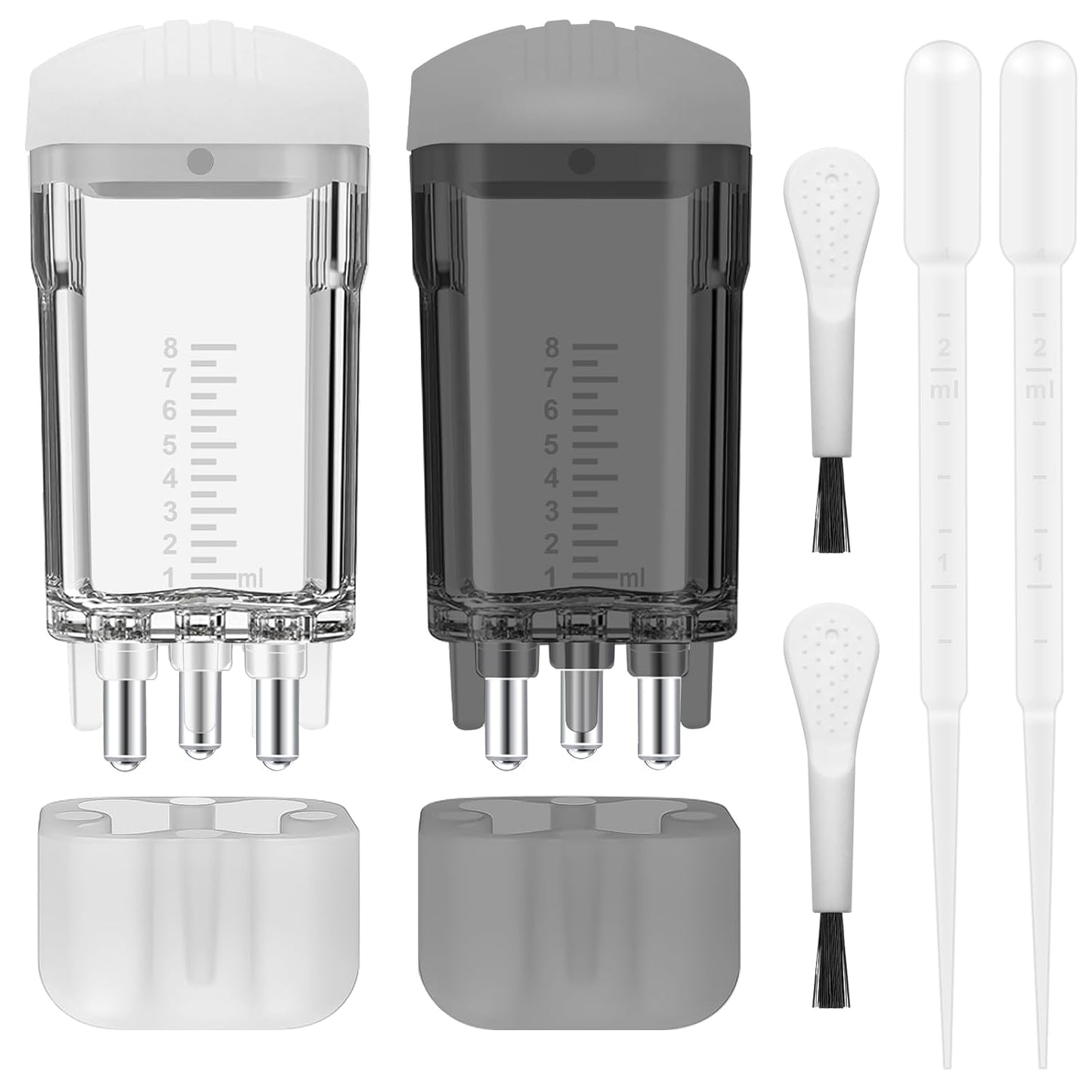 Minoxidil Applicator Set - 2 PCS Scalp Comb with Cleaning Brush & Dropper | Hair Growth Tool