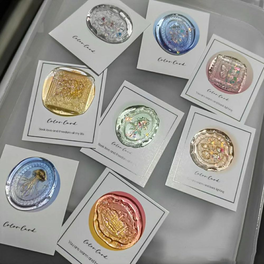 7pcs Vintage Wax Stamp Seal Kit,Wax Seal Stamp Head and Wooden Handle,Butterflies Rose Flower Sealing Wax Stamp,Wax Seal Kit for Wedding Invitations Envelopes Thanksgiving Card Gift Packing