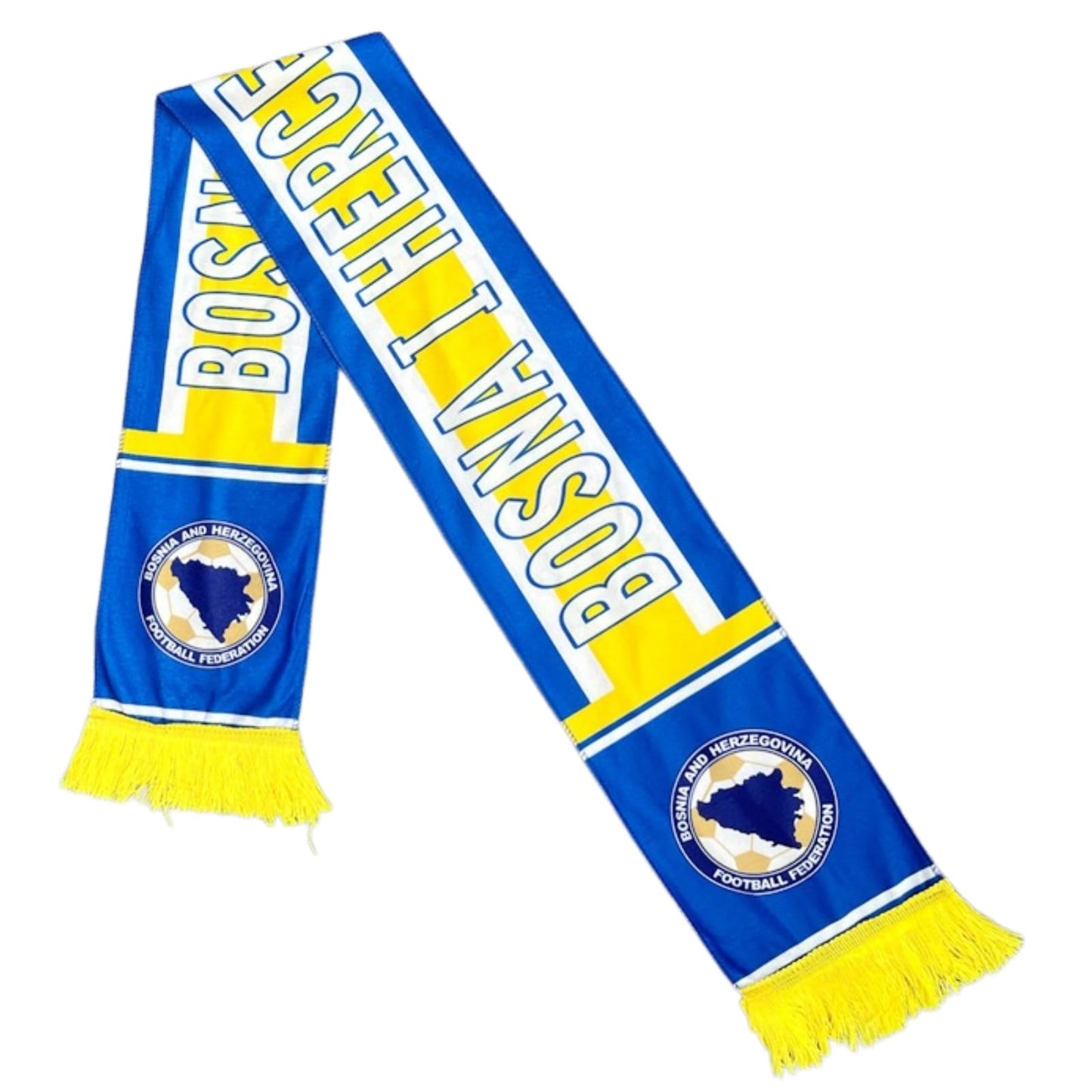 ISFIBA World Cup 2026 Soccer Scarf – 48 Teams All Teams Double-Sided Print Knit Fan Scarf Unisex (Bosnia and Herzegovina)
