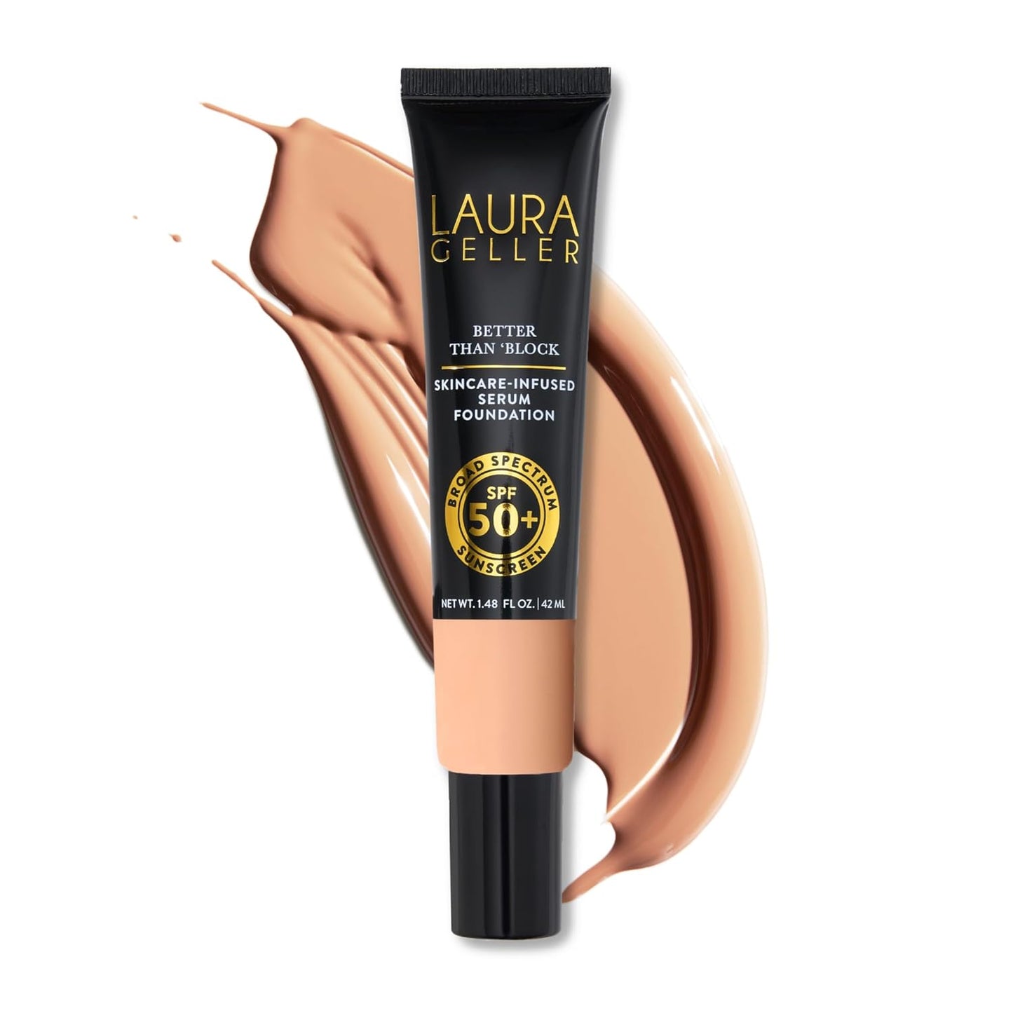 Laura Geller Better Than Block Serum Foundation SPF 50+ | Lightweight, Buildable Coverage for Mature Skin – 02 Light