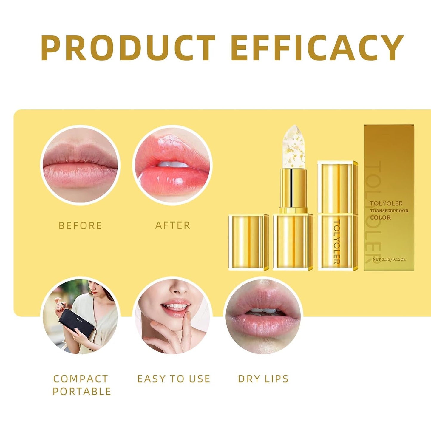 Color Changing Lipstick - PH Reactive Hydrating Formula for Fuller Lips | 24-Hour Lasting Wear (2PC)