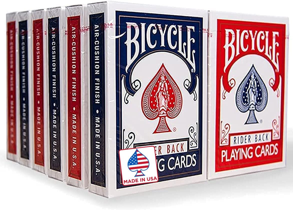 Standard Playing Cards - Classic Poker Size Deck (2 Pack) | Red & Blue for Family Game Night & Card Games