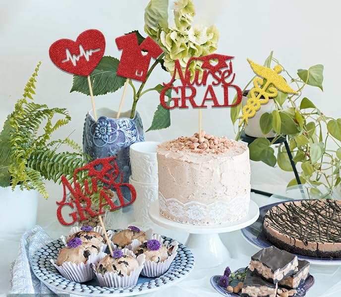 Nurse Graduation Centerpiece Sticks - 12 Table Toppers for Party Decor