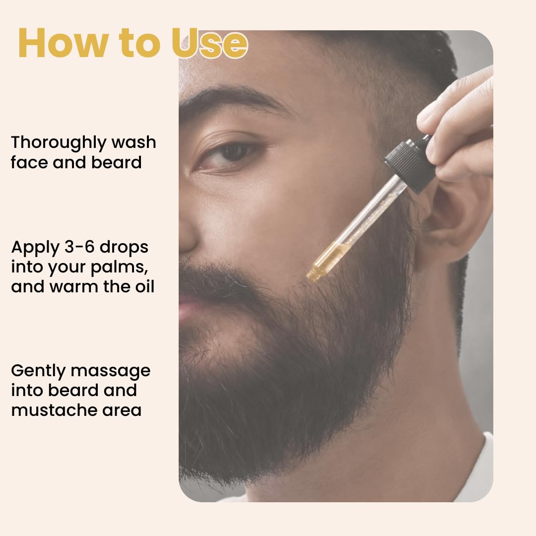 Beard Magic Growth Oil - Natural Oil for Thicker, Fuller Beards | Stimulates Hair Growth & Softens Facial Hair - 1 fl oz