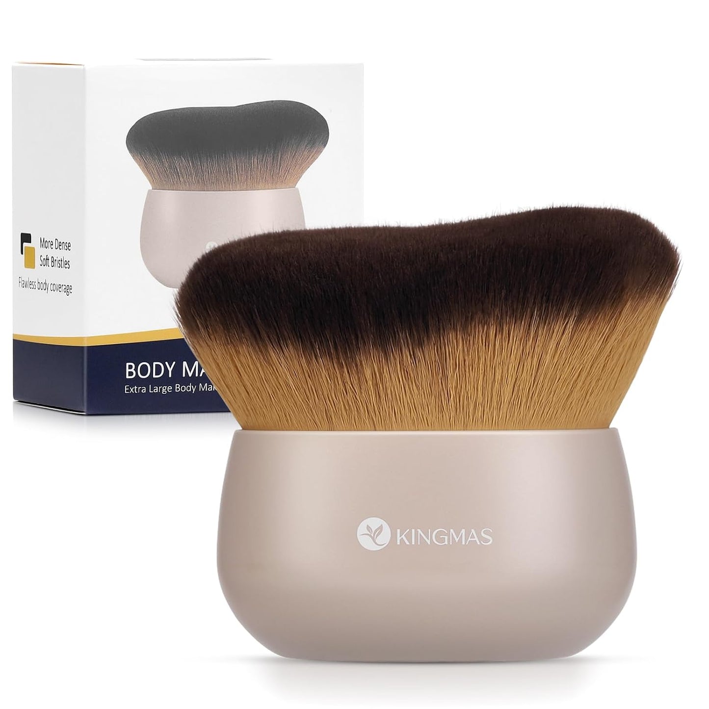 Extra Large Body Makeup Brush - Self Tanner Applicator | 66mm Wide Kabuki Brush for Blending Bronzers - Rose Gold