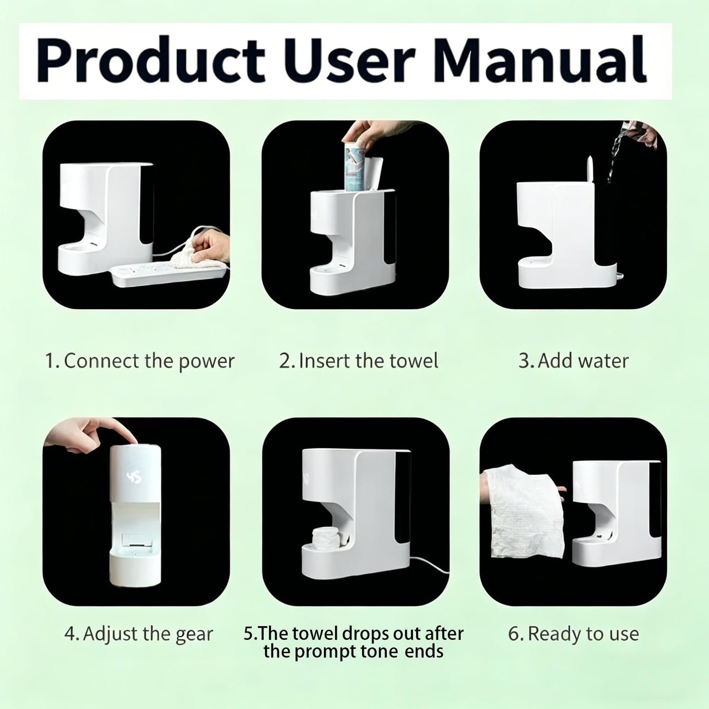 Hot Face Towel Dispenser,Hot Towel Dispenser 5-Second Rapid Heater Machine, Automatic Towel Warmer Hot Towel Dispenser 55°C Constant Temperature, for Spa Bathroom & Home Towel Warmers Bathroom(01)