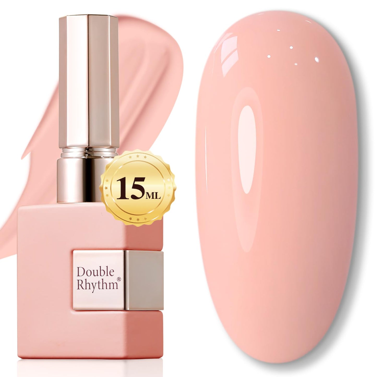 Gel Nail Polish - Double Rhythm 15ML Pearl White Soak Off for Art Manicure | DIY at Home