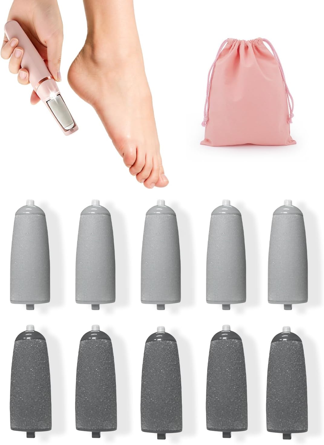 Electric Callus Remover - Upgraded 3rd Generation Foot File for Smooth Skin | 2 Speed Settings, Ideal for Dry & Cracked Skin - White