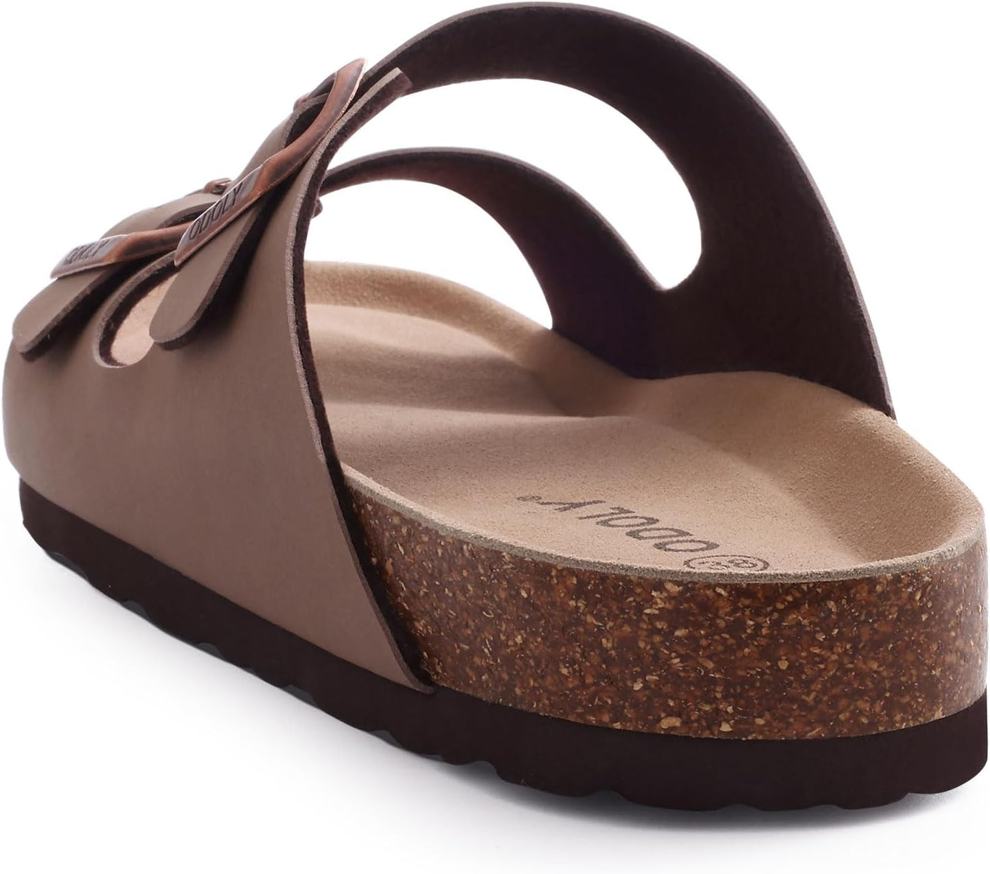 Cork Footbed Slide Sandals - Unisex Summer Outdoor Sandals with Arch Support & Adjustable Buckle | Comfortable Fit