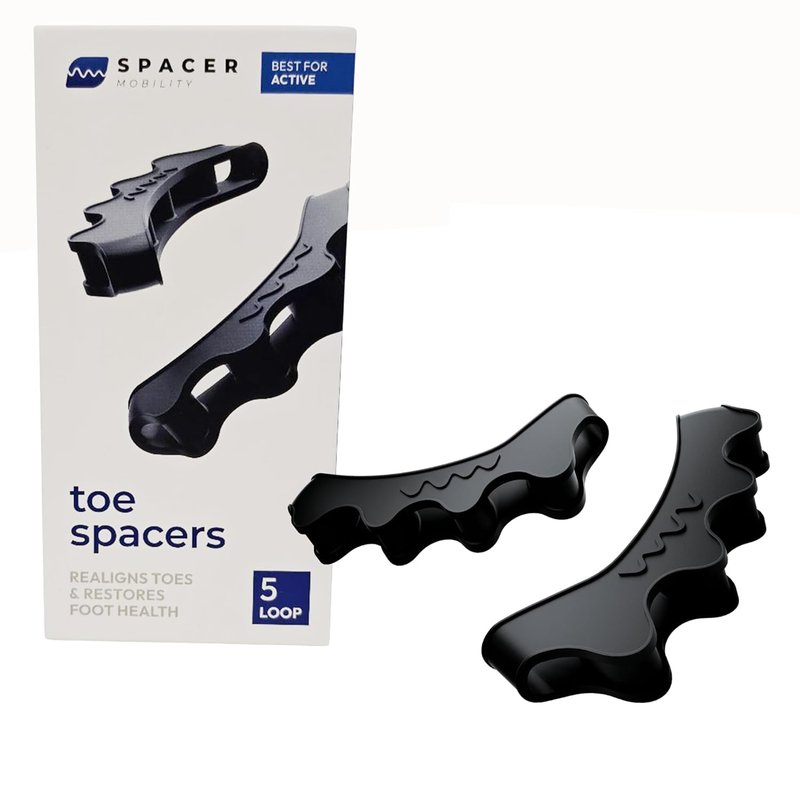 Toe Spacer - Unisex Therapeutic Foot Pain Relief for Bunions & Plantar Fasciitis | 5-Loop Design