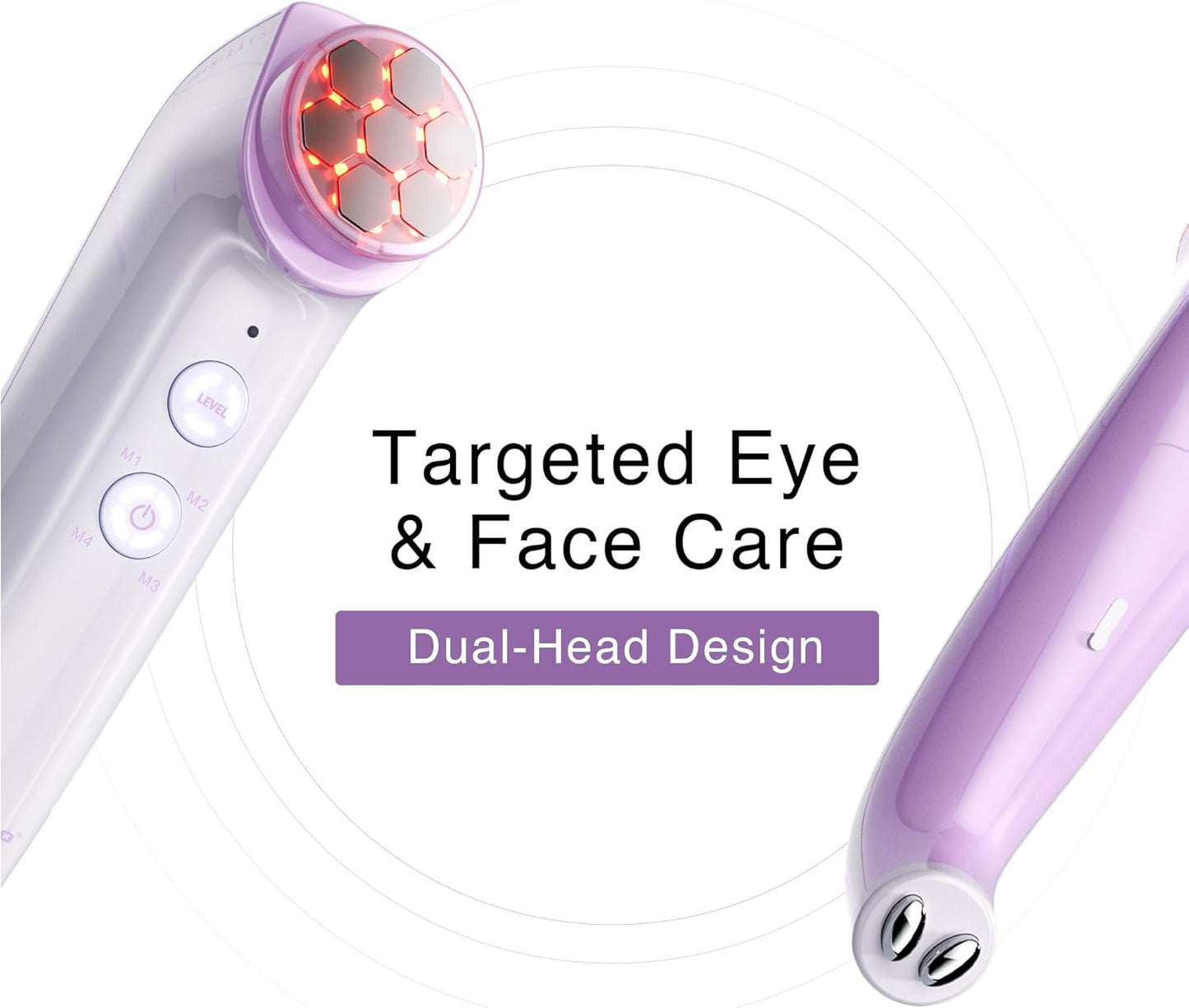 DermRays Microcurrent Device - 4-in-1 Facial Toning Tool with 650nm Red Light for Youthful Skin