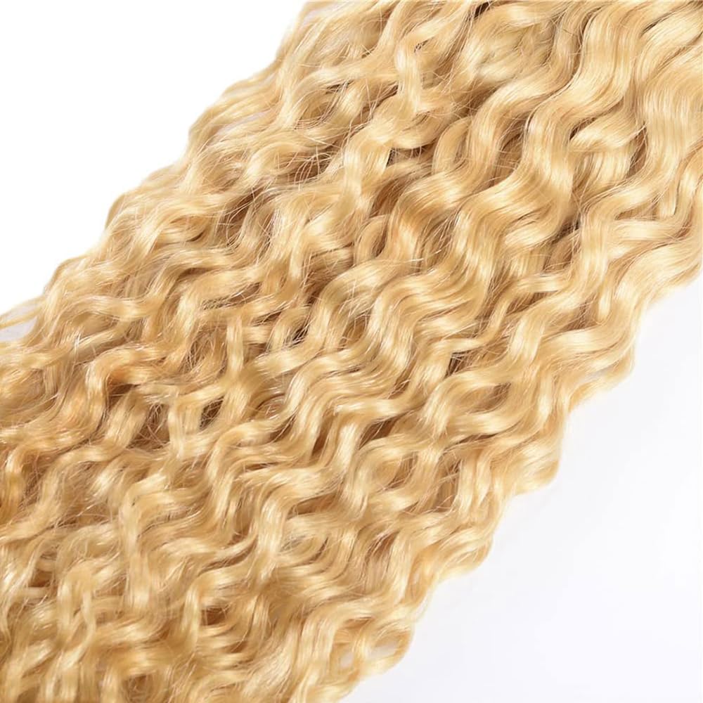613 Boho Human Hair Braiding 27 613 Blonde Boho Human Hair Braiding Blonde Braids Deep Wave Knotless Bulk 27/613 Braids 12 12 12 Inch