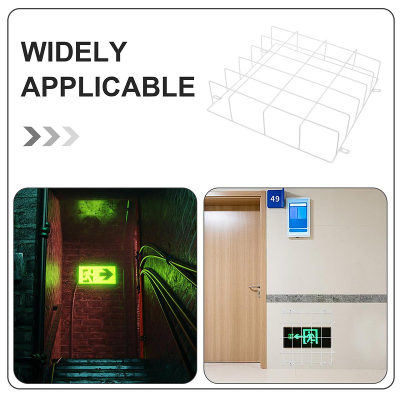 POPETPOP Wire Guard Exit Sign Protective Cover Heavy Duty Metal Mesh Shield for Wall Mounted Emergency Light Durable Safety Cage for Exit and Emergency Signals 11.81X11.81X2.83 Inch