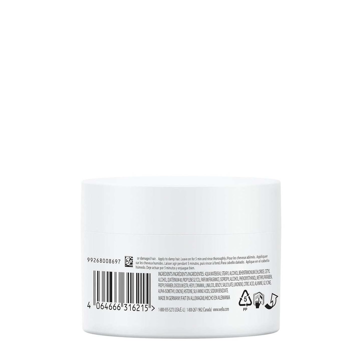 Wella Professionals Fusion Intense Repair Hair Mask - Deep Treatment for Damaged Hair & Breakage Recovery | 8.4 oz