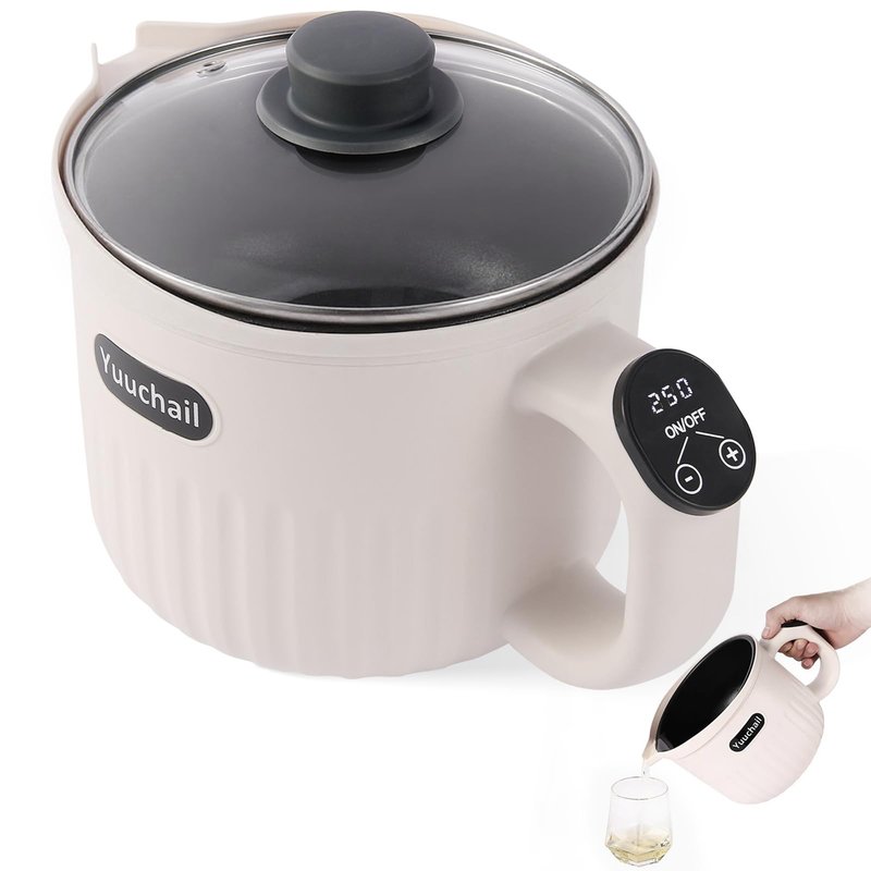 Yuuchail Touchscreen Wax Melting Pot, Digital Temperature Control (120°F-260°F), Electric Wax Melter for Candle & Soap Making with Pour & Non-Stick Coating, Ideal for DIY Crafts & Beginners