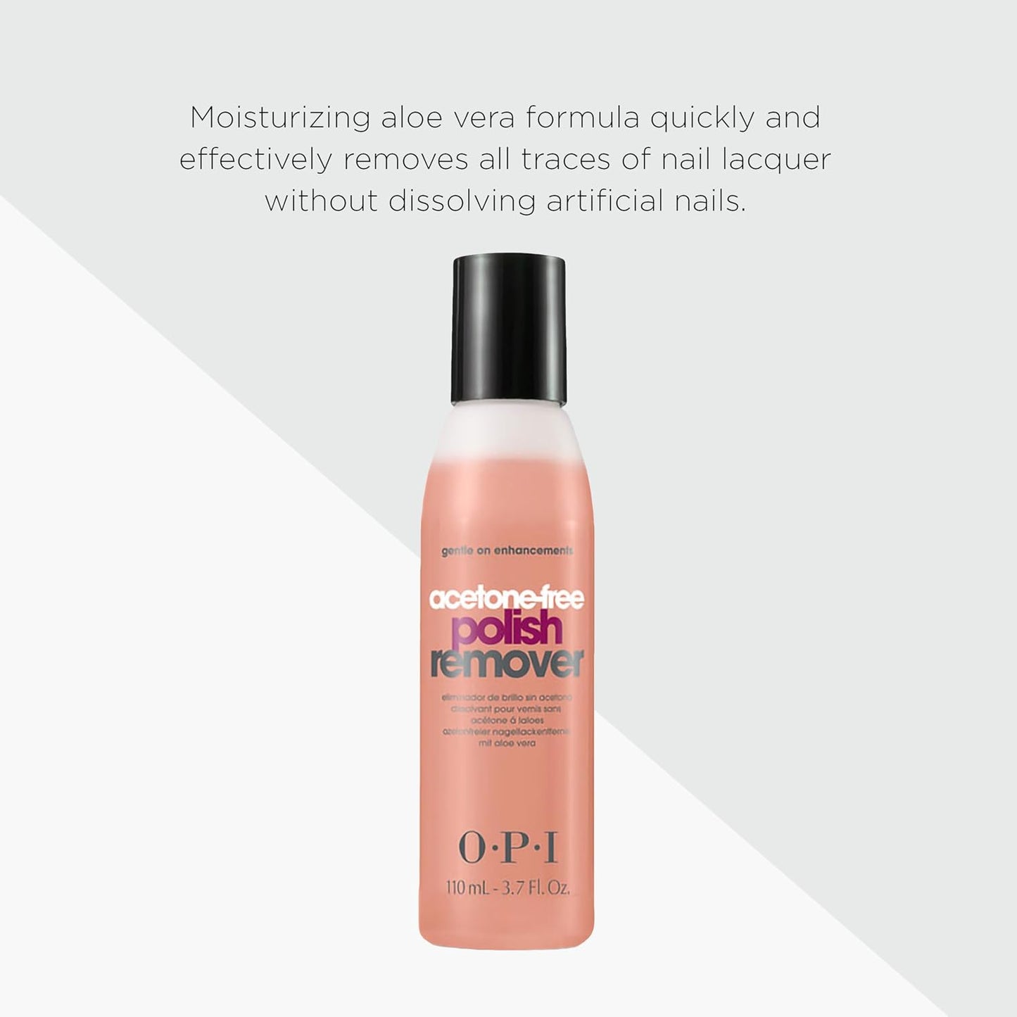 OPI Nail Polish Remover - Acetone-Free, Gentle Formula for Acrylics | Fast-Acting & Aloe Vera Enriched