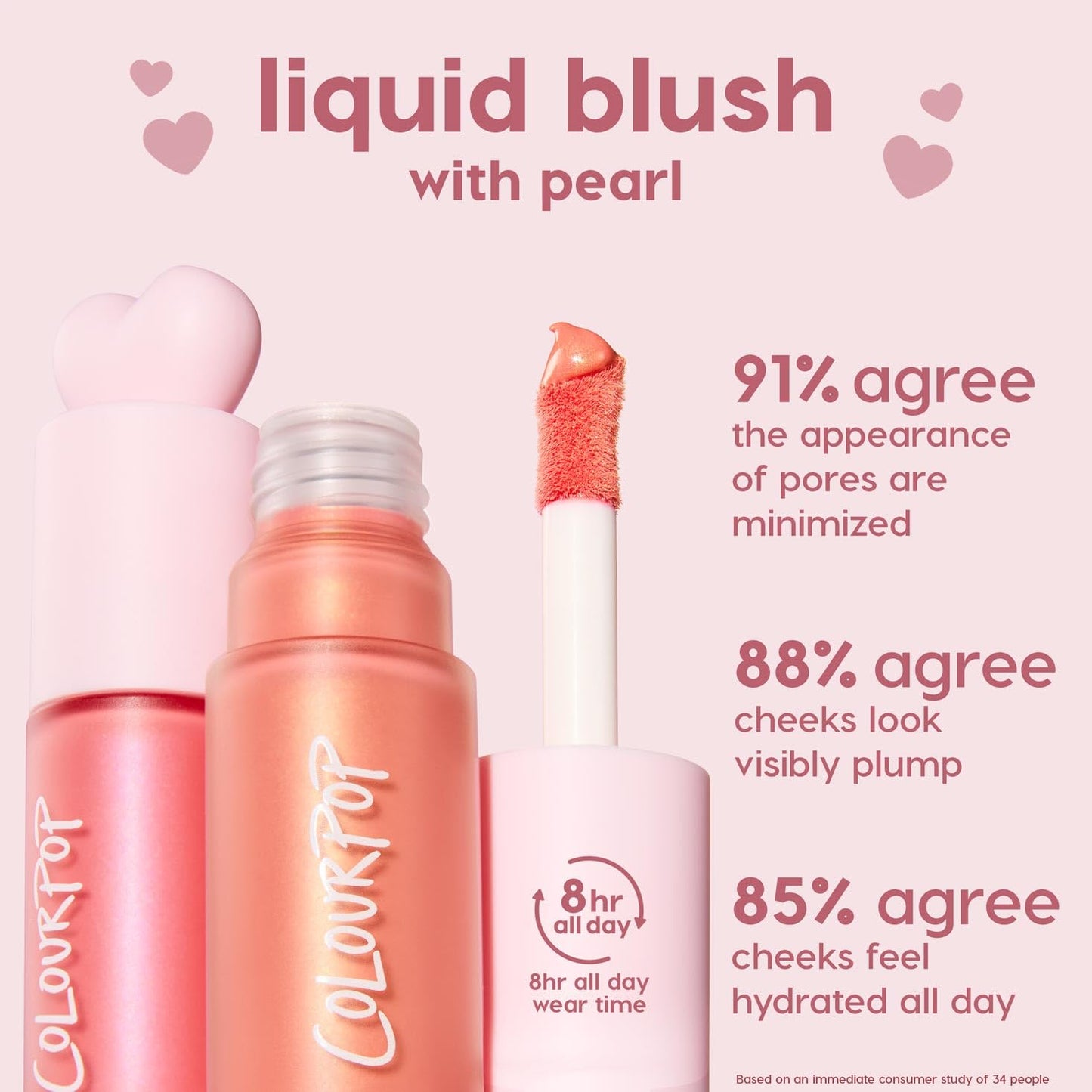 ColourPop Weightless Liquid Blush - Hydrating Cheek Color with Hyaluronic Acid | Glowy Pearl Finish, 0.3 Fl Oz