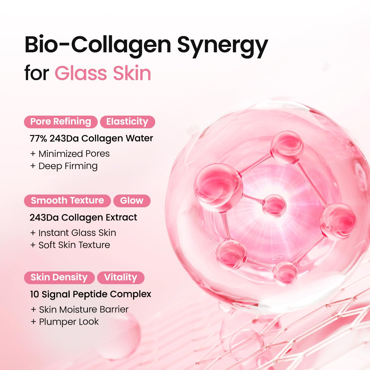 Collagen Peptides Jelly Serum Mist - Hydrating Anti-Aging Face Spray | 1.69 fl. oz | Korean Skin Care Essential
