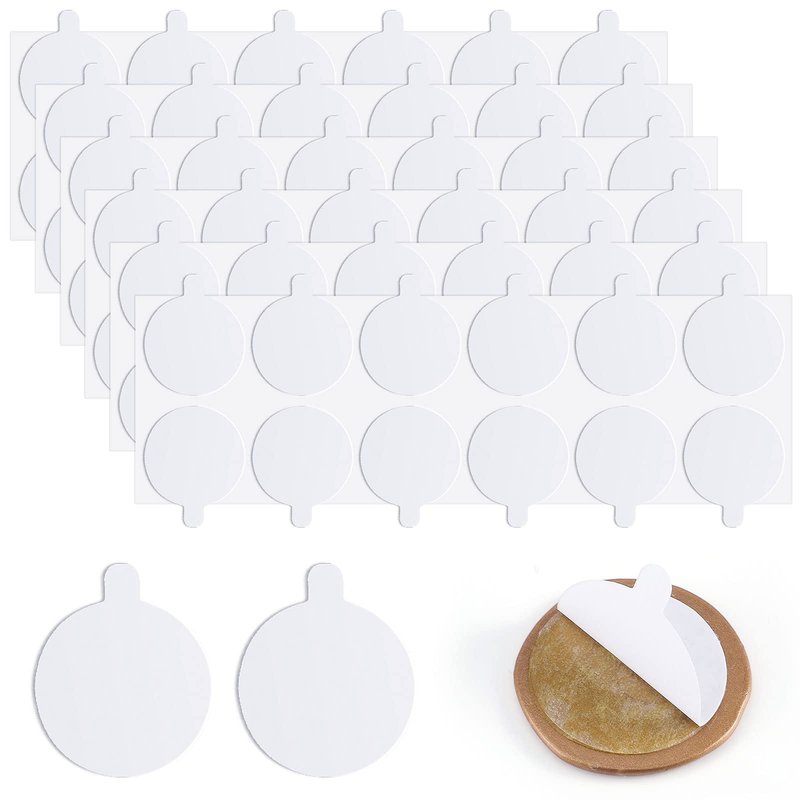 360 PCS Double Sided Adhesive Wax Seal Stickers - Removable Sticky Tack Putty for Sealing Backing (1 Inch)