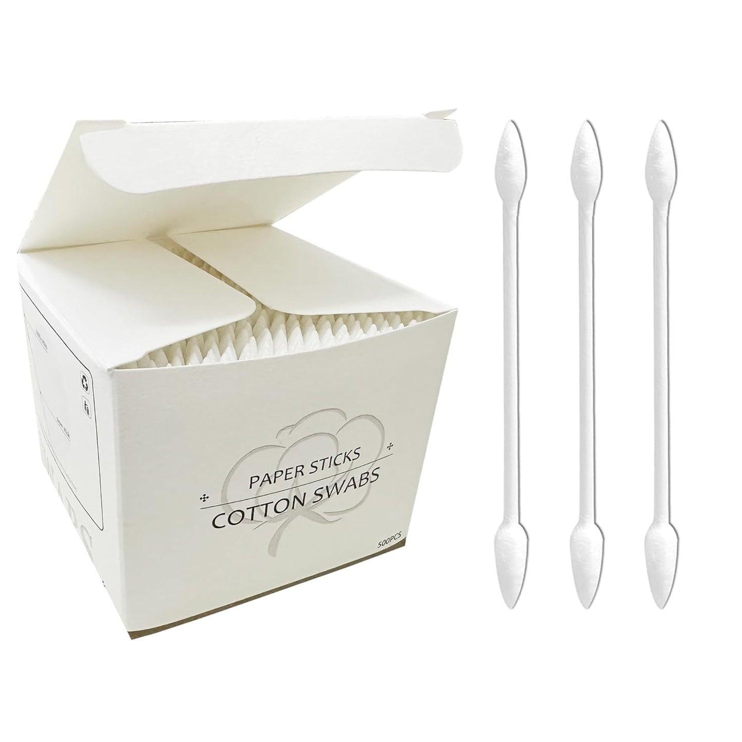 Precision Tip Cotton Swabs - Double Pointed Makeup Buds | 300 Pack