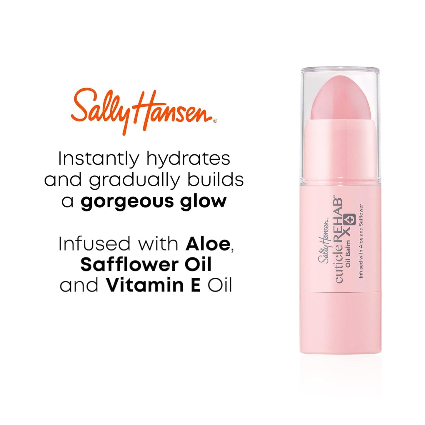 Sally Hansen Cuticle Rehab Oil Balm - Nourishing Nail Treatment with Essential Oils & Vitamin E | Hydrates Dry Cuticles