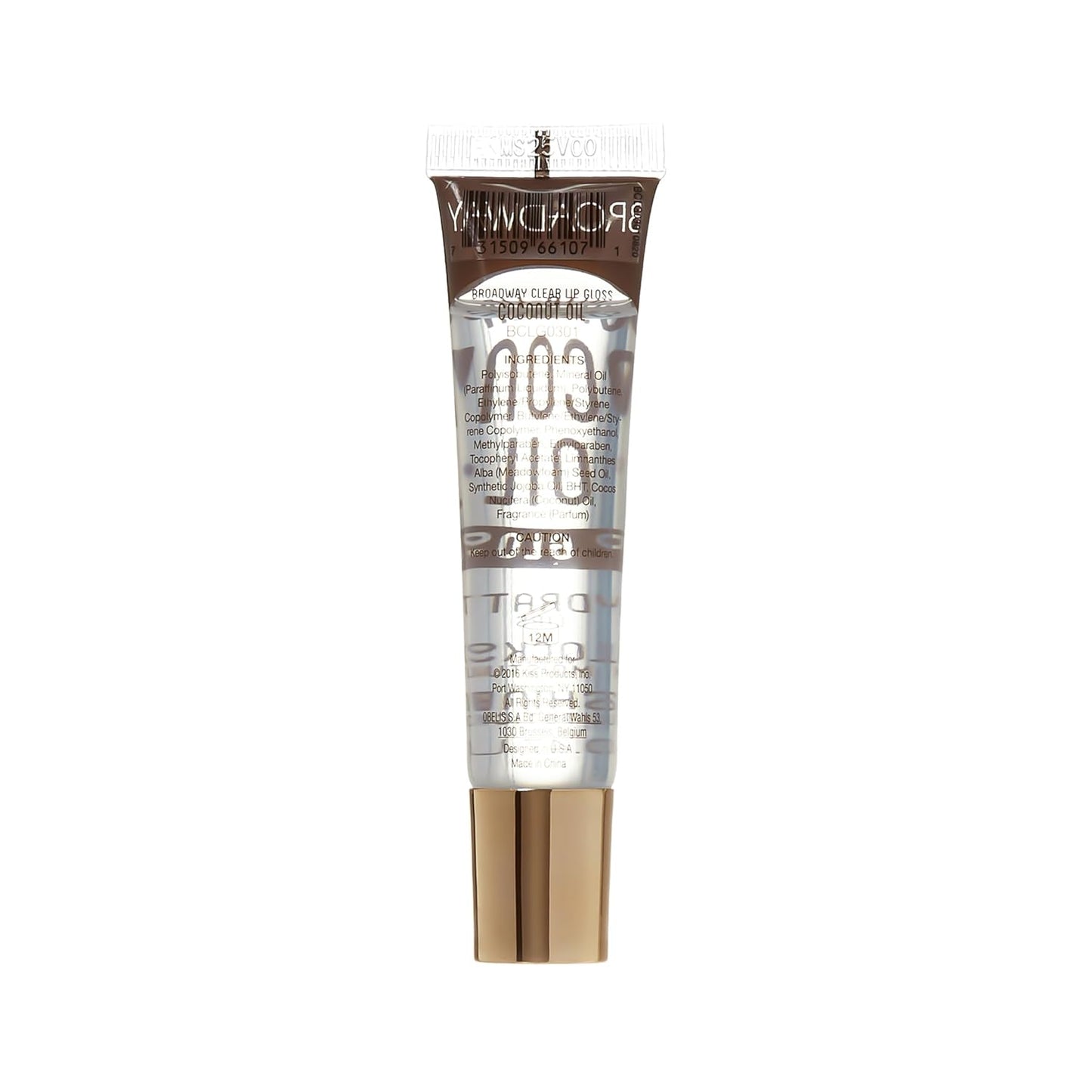 Ruby Kisses Vita-Lip Clear Lip Gloss - Ultra-Hydrating Coconut Oil Formula | 12 Pack, High-Shine Finish