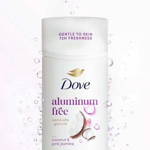 Dove Aluminum Free Deodorant Stick Coconut & Pink Jasmine 2.4 oz (Pack of 2)