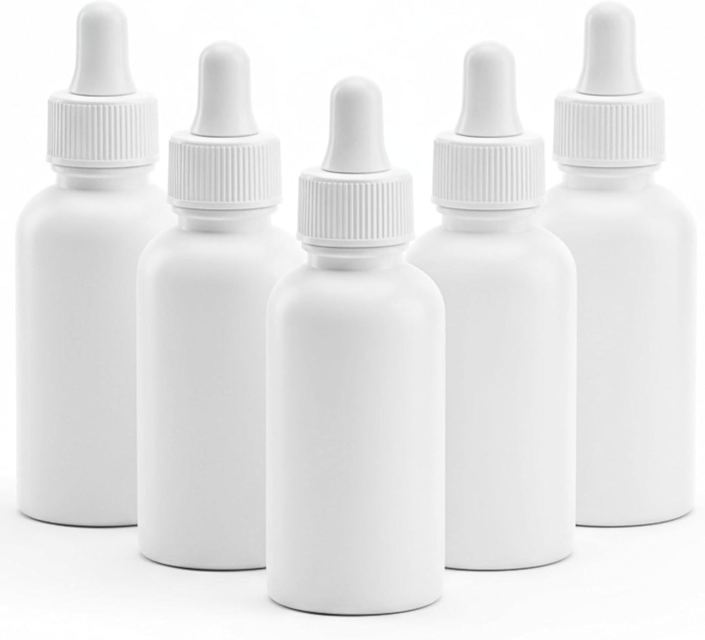 60ml Dropper Bottles for Oils & Serums - Refillable Plastic Squeezable 5 Pack | Ideal for Lab Use