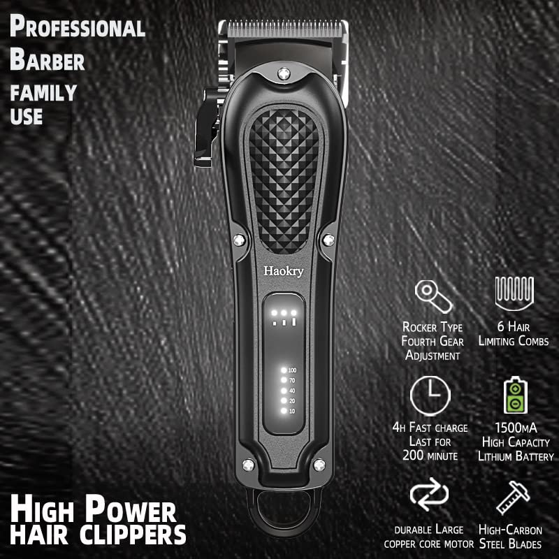 Haokry Hair Clippers for Men - 3 Modes Cordless & Corded Grooming