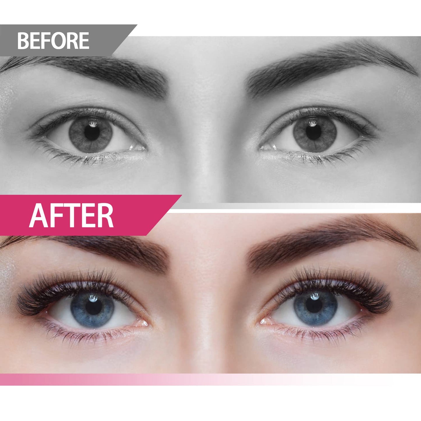 DIY Eyelash Extensions - Reusable Volume Lash Clusters for Natural Wispy Look | C Curl 14mm Pack