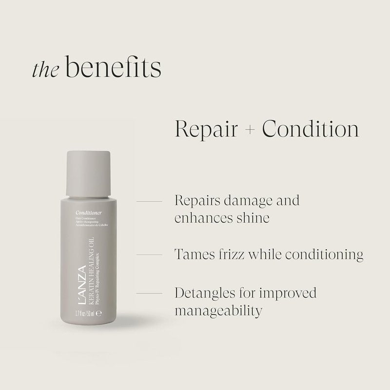 L'ANZA Keratin Healing Oil Conditioner - Moisturizing Care for Dry, Damaged Hair | Anti-Frizz, Color Safe, Sulfate Free