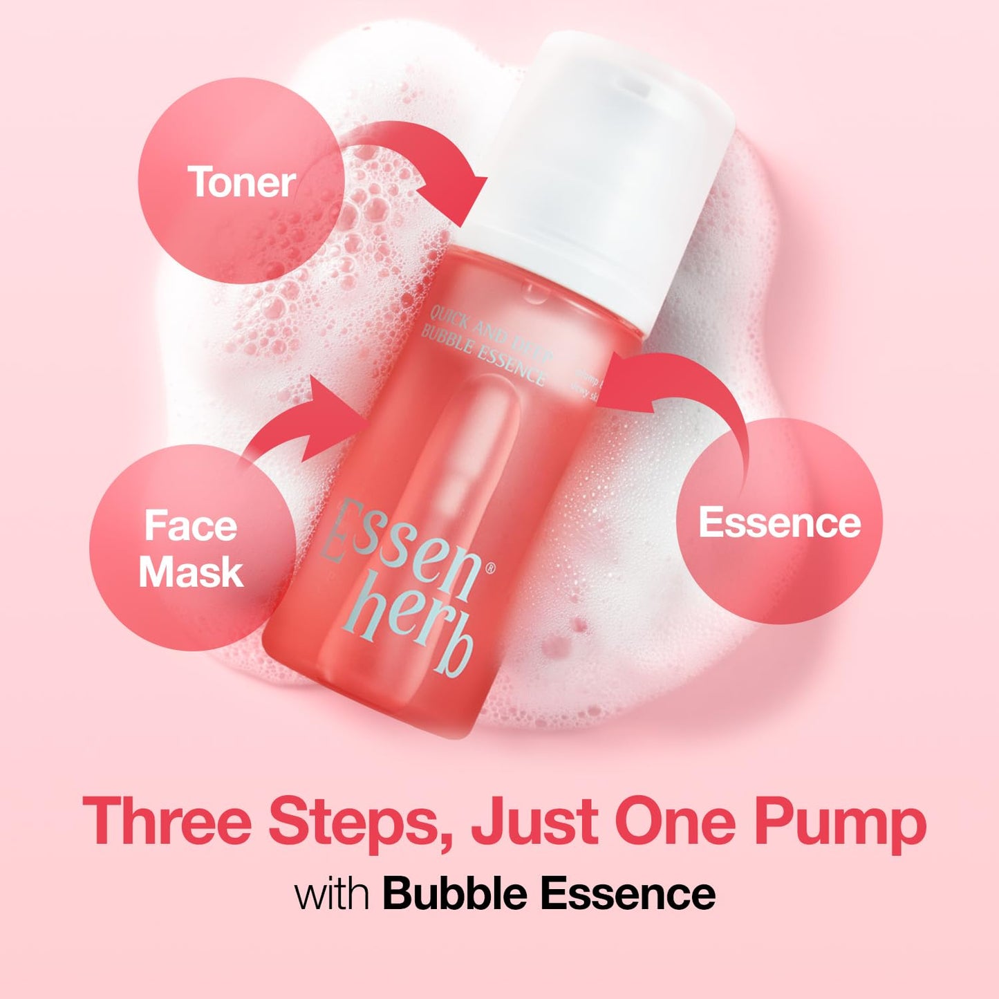 Quick & Deep Bubble Serum - 3-in-1 Collagen Skincare Formula for Radiant Skin | Hydrating Micro-Bubble, 3.28 fl oz