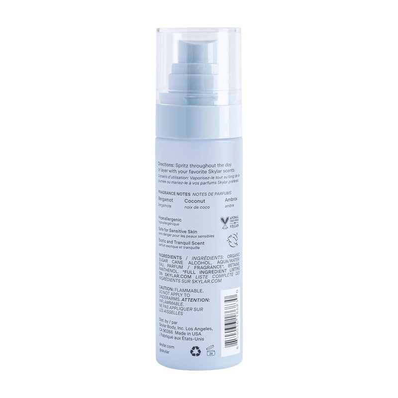 Coconut Cove Hair & Body Mist - Hypoallergenic Vegan Fragrance | 80 ML, 2.7 Fl Oz