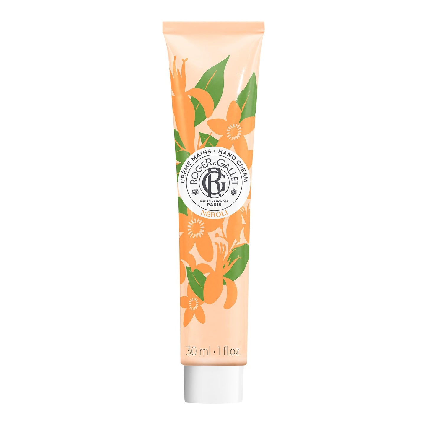 ROGER & GALLET Hand & Nail Cream, Hydrating Moisturizer for Dry Skin & Cuticles with Shea Butter & Almond Oil, Non-Greasy Formula (NÉROLI | 1 oz)
