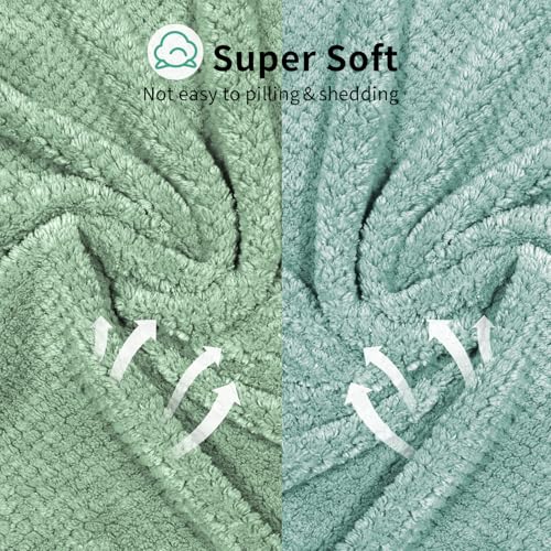 Microfiber Hair Towel Wrap for Long Curly Hair - 2 Pack Quick Dry Towels