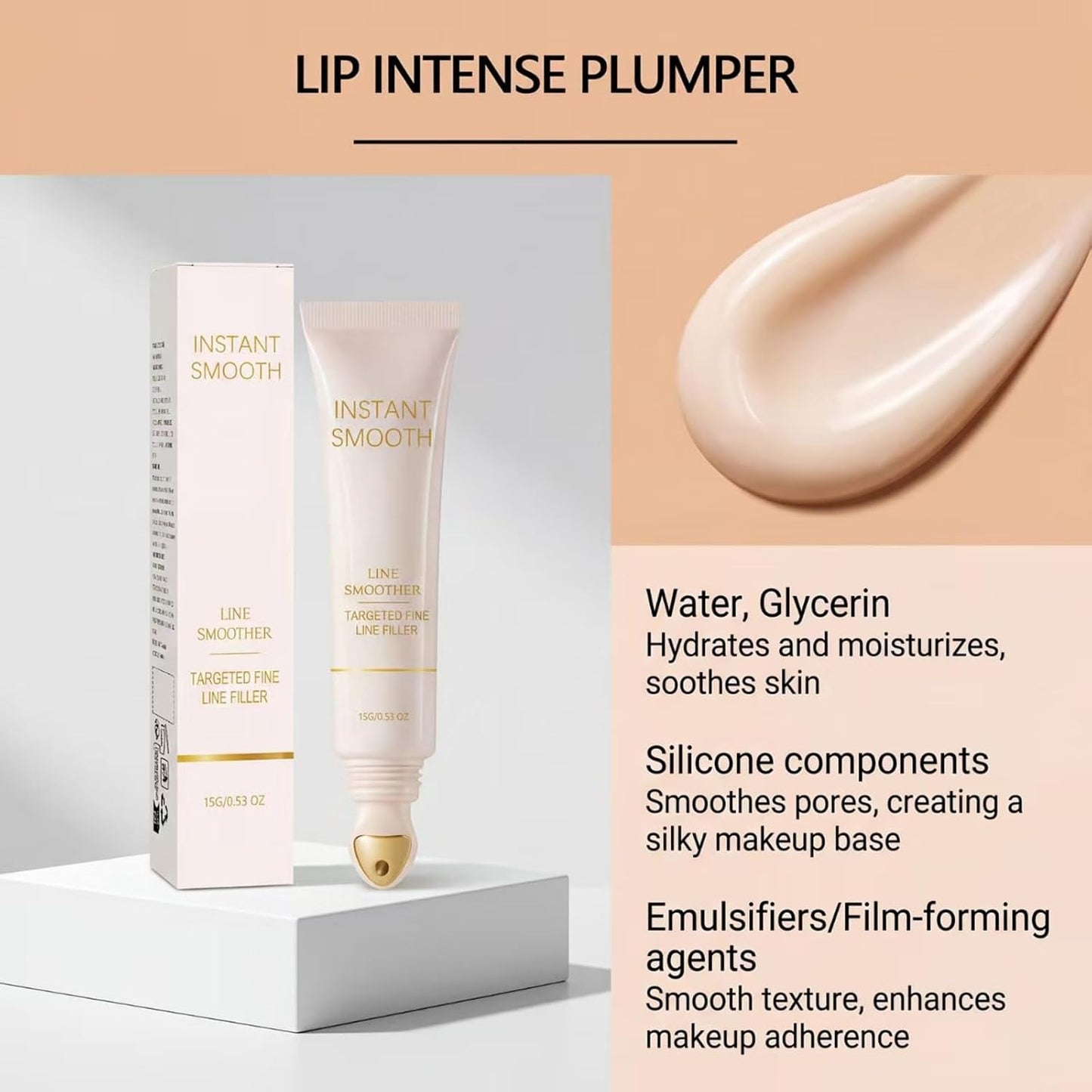 Instant Fine Line Filler - Anti-Aging Face Primer for Wrinkles & Crow's Feet | 15g/0.53oz