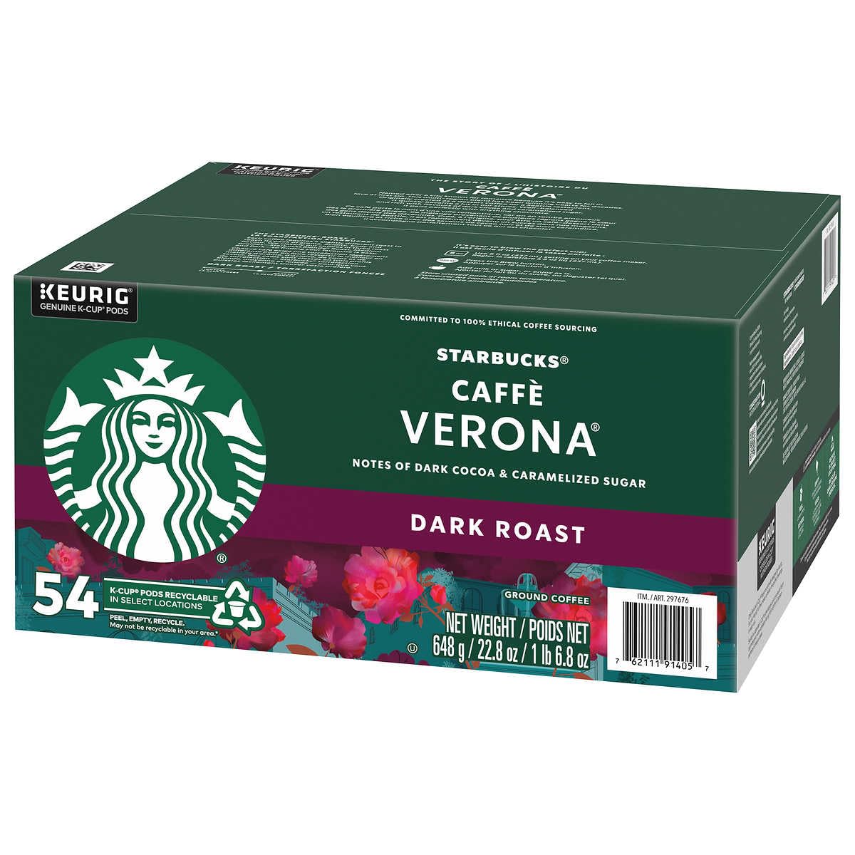 Starbucks K-Cup Coffee Pods - Dark Roast French Roast for Hot or Iced Coffee | 96 Count