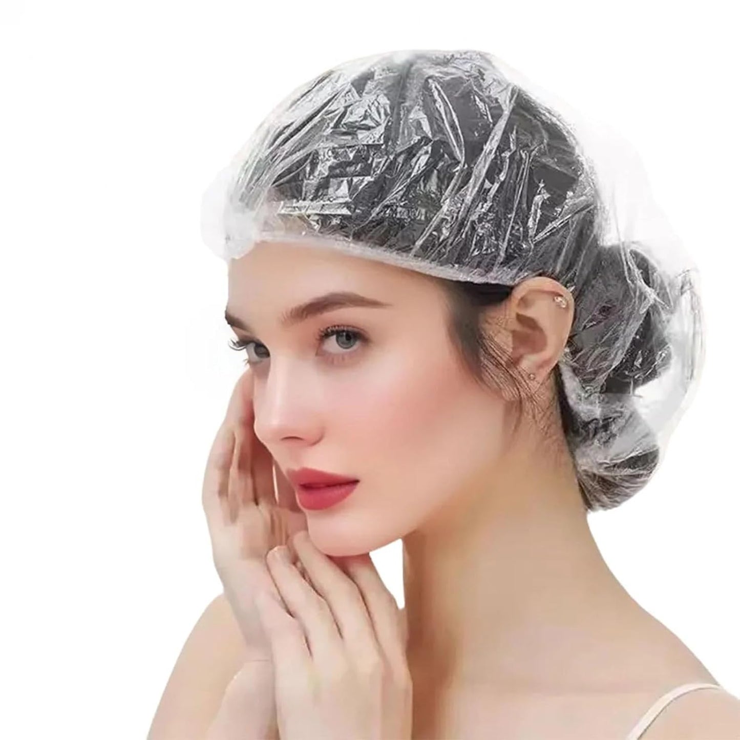 Disposable Shower Caps - Large Thick Waterproof Hair Caps for Men & Women | 100PCS Reusable Travel Essentials