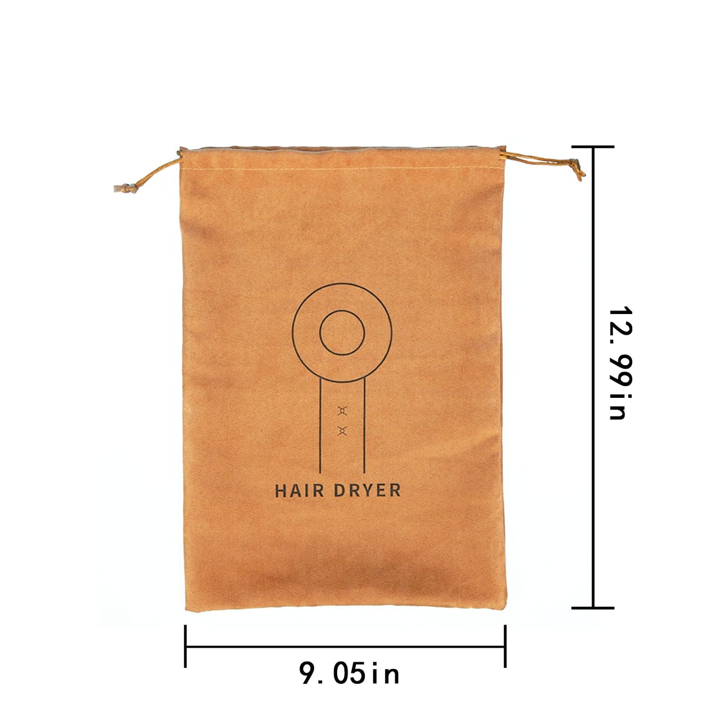 2-Pack Hair Dryer Bags, Hair Tool Organizer with Drawstring, Travel Bathroom Hair Dryer Bag - Travel, Gym, Hotel, Home Use (Brown)