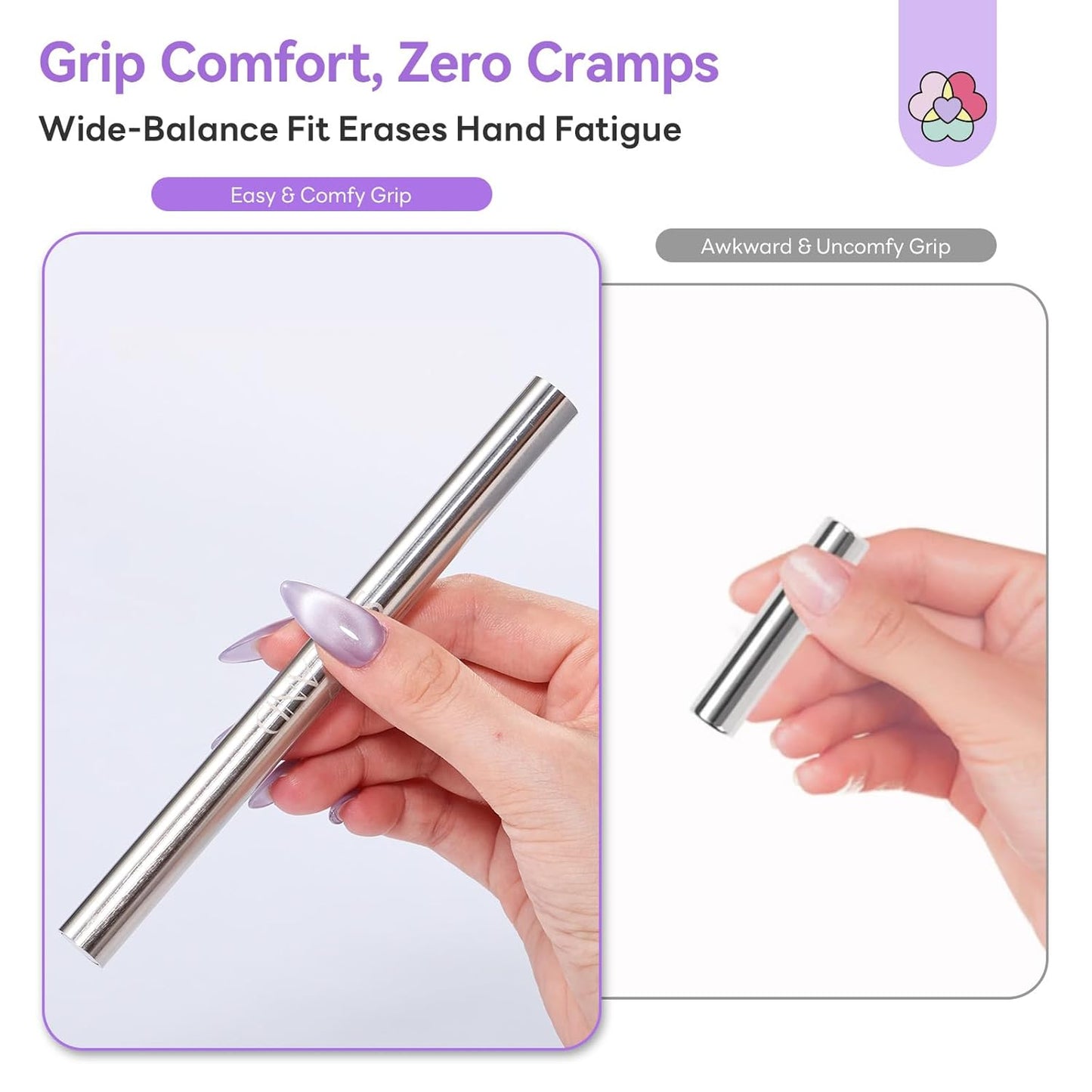 Cat Eye Magnet for Nails - 5X Stronger Neodymium Dual-Ended Wand for 3D Nail Art | Magnetic Gel Polish Tool