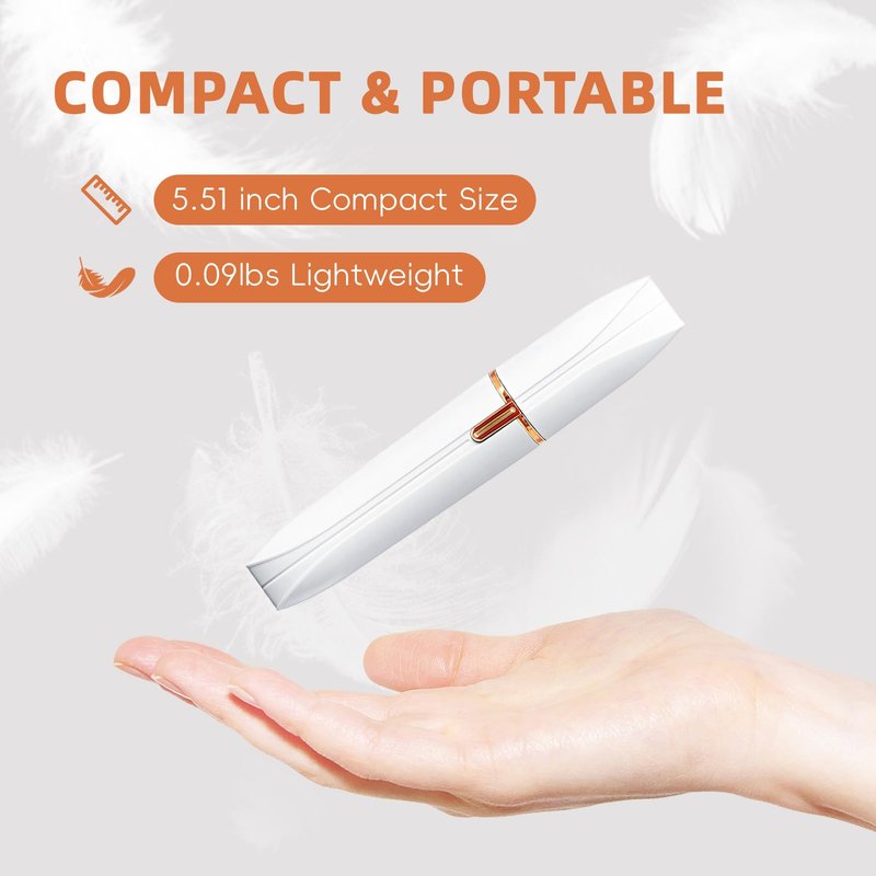 SensaWaves Nose Hair Trimmer for Women & Men, Rechargeable Eyebrow & Ear Hair Remover with 4 Replacement Heads, IPX6 Waterproof, Painless Multifunctional Electric Facial Hair Trimmer