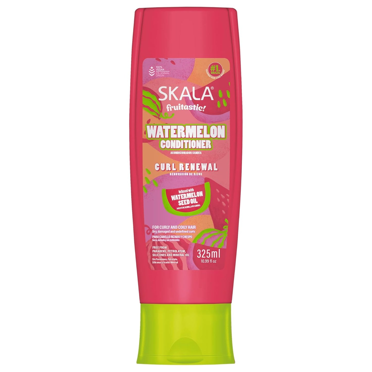 SKALA Watermelon Conditioner - Lightweight Shine for Curly & Coily Hair | 10.99 Fl Oz