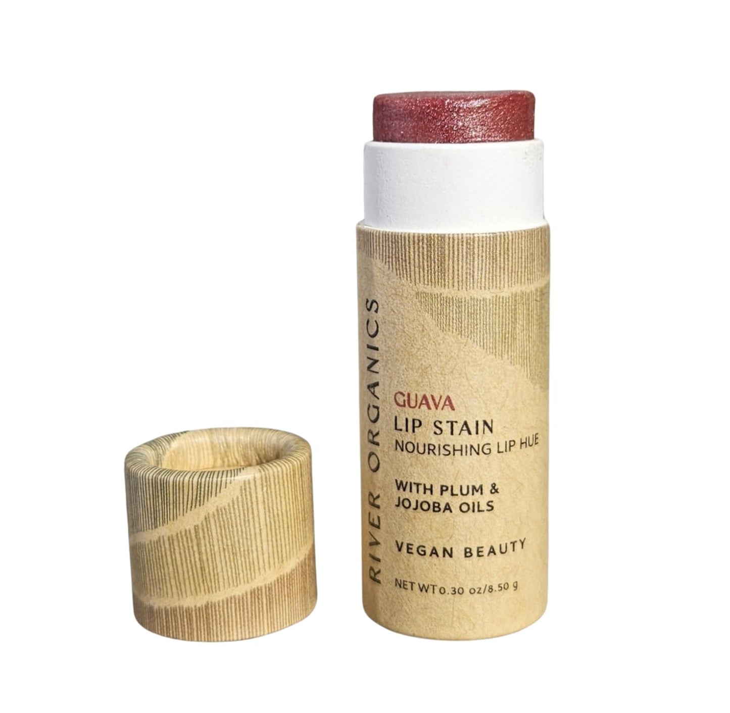 Organic Lip Stain - Zero-Waste Vegan Formula, Long-Lasting Color in Fig | 0.30 oz / 8.45 g