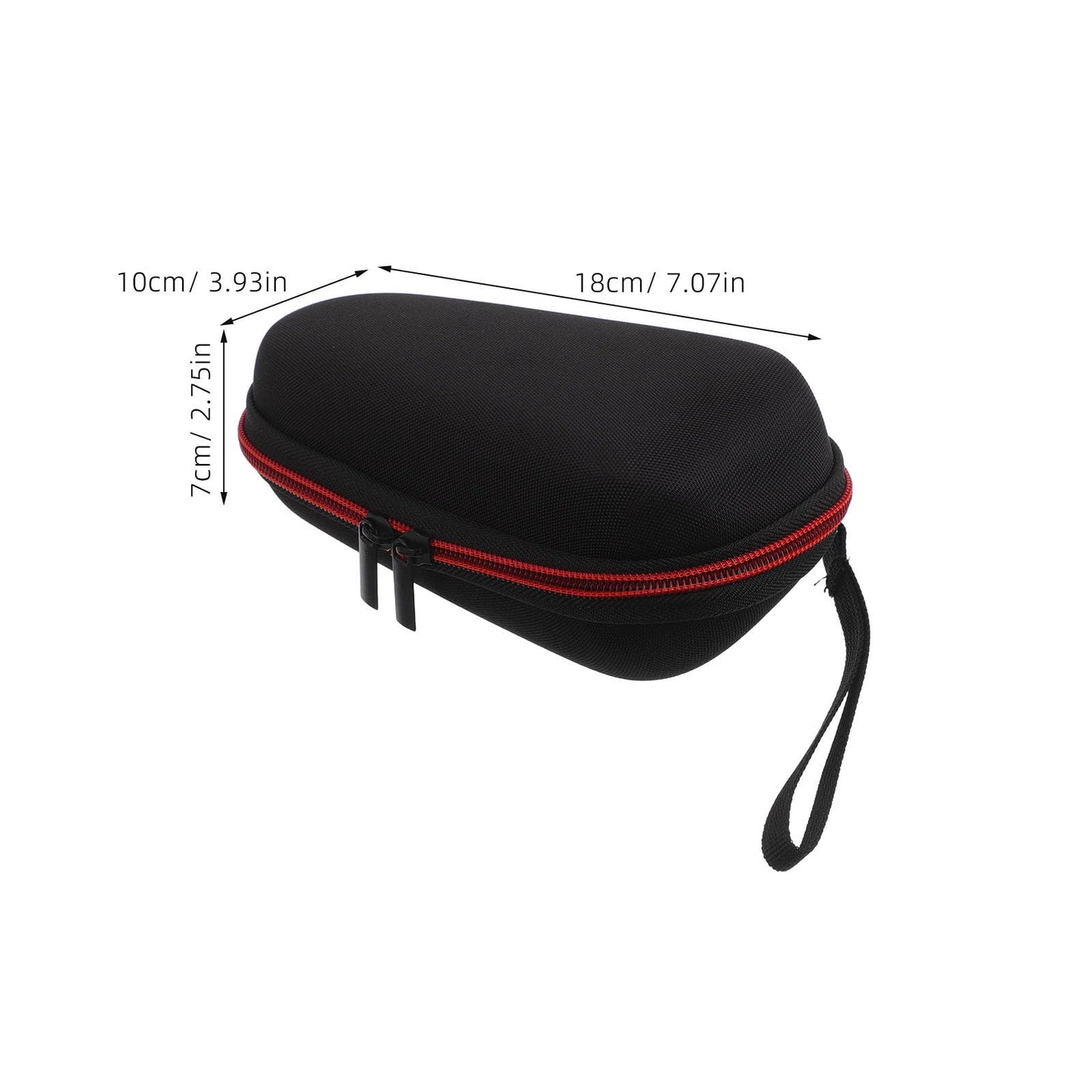 Uonlytech Portable Shaver Storage Case with Dual Zippers, Small Protective Razor Organizer Bag for Travel and Outdoor Use, Shockproof Anti-pressure Beard Trimmer Holder in Red