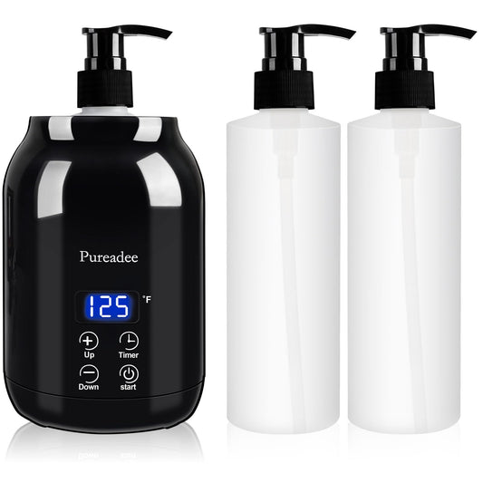 Massage Oil Warmer, Massage Oil Warmer for Massage Therapy, Oil Warmer for Massage for Salon, Barber Shops, Home, with Two Oil Bottle Dispenser