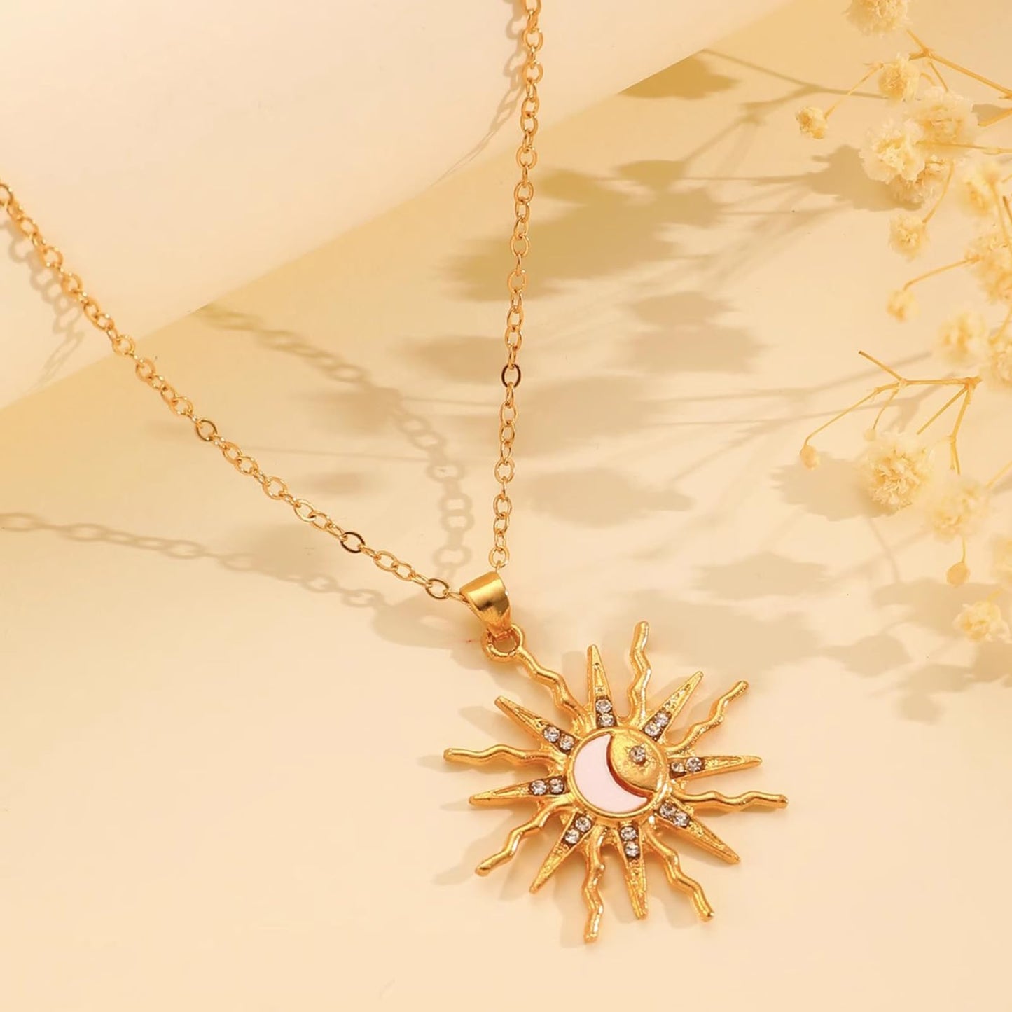 14K Gold Pendant Necklace for Women - Dainty Tiny Pendant Choker, Delicate Gold Chain Necklace, Trendy Jewelry Gift