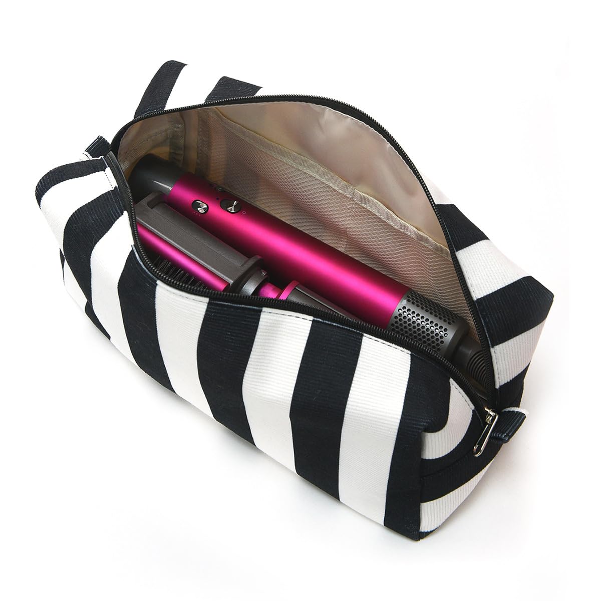 Hibilog Women’s Quilted Floral Hair Tools Travel Bag, Portable Airwrap Organizer Travel Case Compatible for Dyson Shark Flex Style & All Curler Styler Airstraighter Models