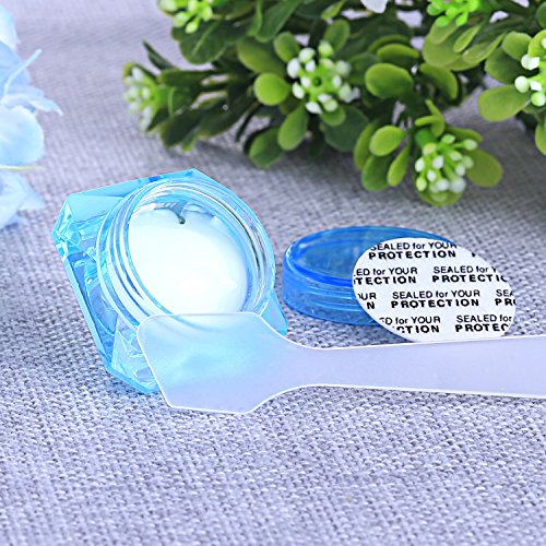 60 Pack Diamond Plastic Jars - 5g Refillable Cosmetic Containers